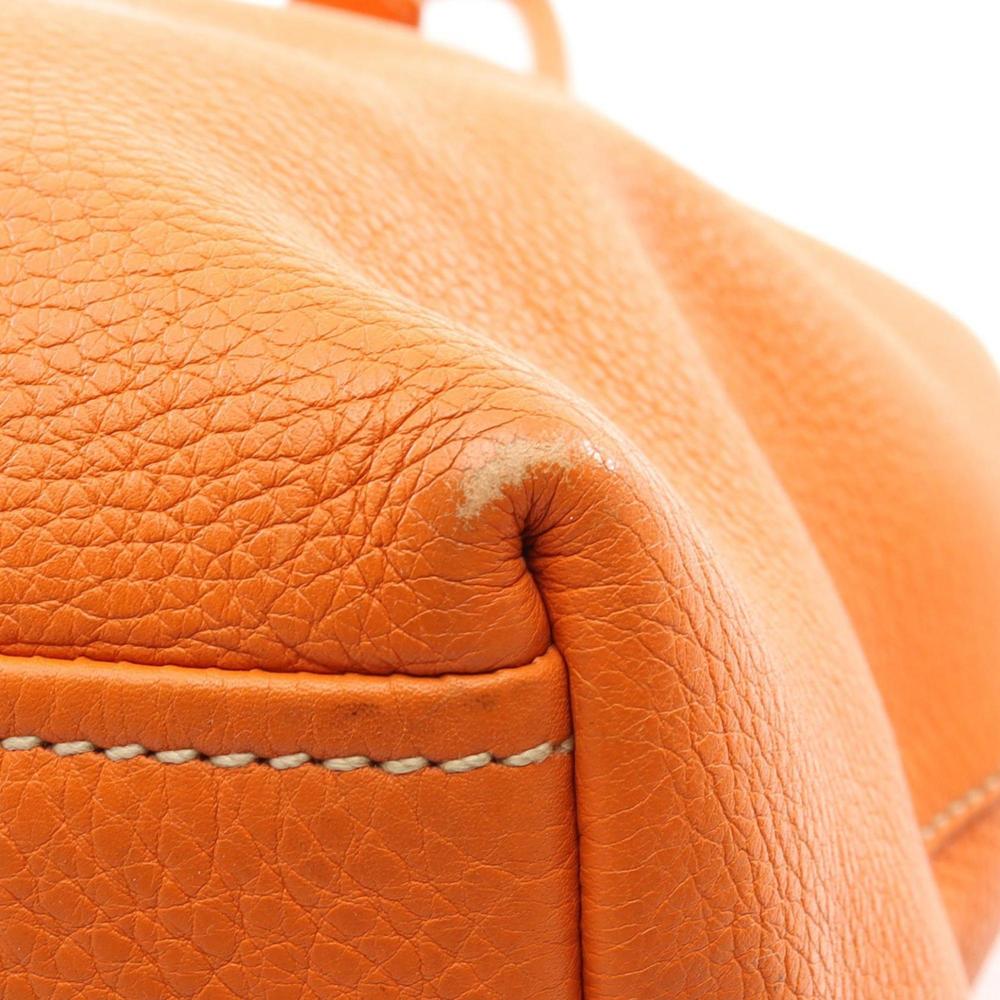 PRADA Tote bag leather women's orange - Picture 8 of 10